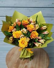 Букет цветов из:  Альстромерии и Розы в Верхнеднепровском