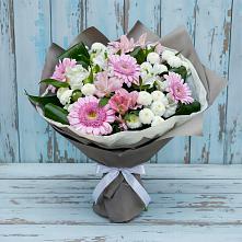 Букет цветов из:  Герберы, Альстромерии и Хризантемы в Верхнеднепровском