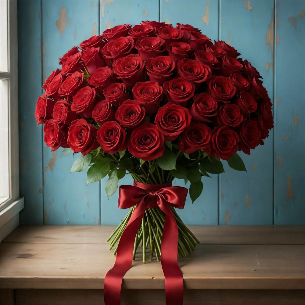 Букет Красные розы Блэк Меджик в Верхнеднепровском