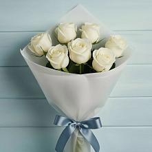 Букет 7 Белых роз Эдлесс Лав в Верхнеднепровском