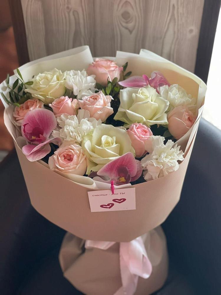 Букет цветов из: Орхидеи, Розы и Гвоздики в Верхнеднепровском