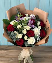 Букет цветов из:  Розы и Альстромерии в Верхнеднепровском