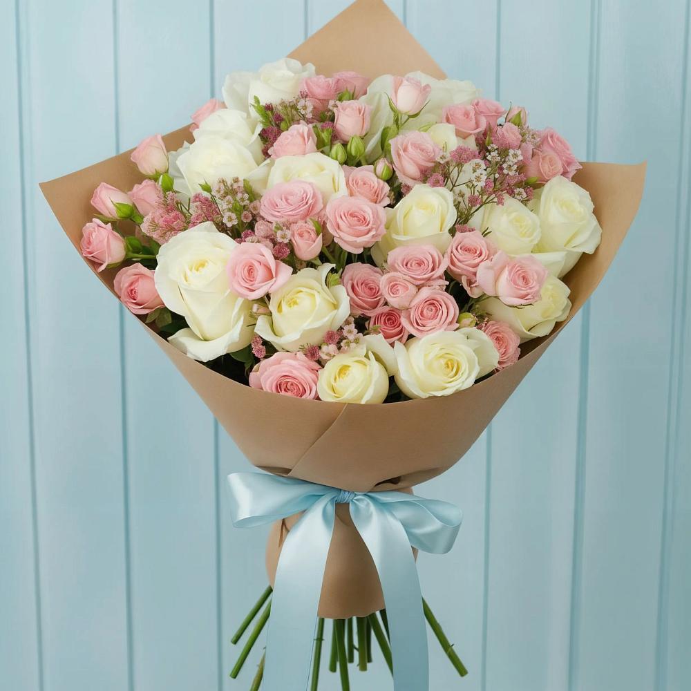 Букет цветов из: Розы в Верхнеднепровском