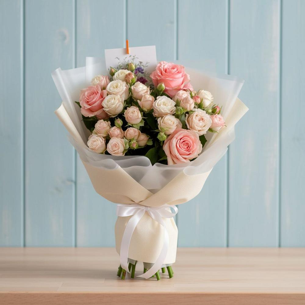 Букет цветов из: Розы в Верхнеднепровском