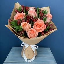 Букет цветов из:  Розы и Альстромерии в Верхнеднепровском