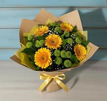 Букет цветов из:  Герберы и Хризантемы в Верхнеднепровском