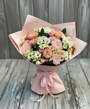 Букет цветов из:  Гвоздики, Розы и Хризантемы в Верхнеднепровском