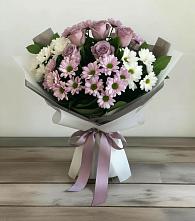 Букет цветов из:  Хризантемы и Розы в Верхнеднепровском