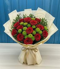 Букет цветов из:  Розы и Хризантемы в Верхнеднепровском