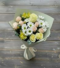 Букет цветов из:  Альстромерии, Розы и Хризантемы в Верхнеднепровском