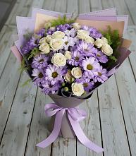 Букет цветов из:  Хризантемы и Розы в Верхнеднепровском