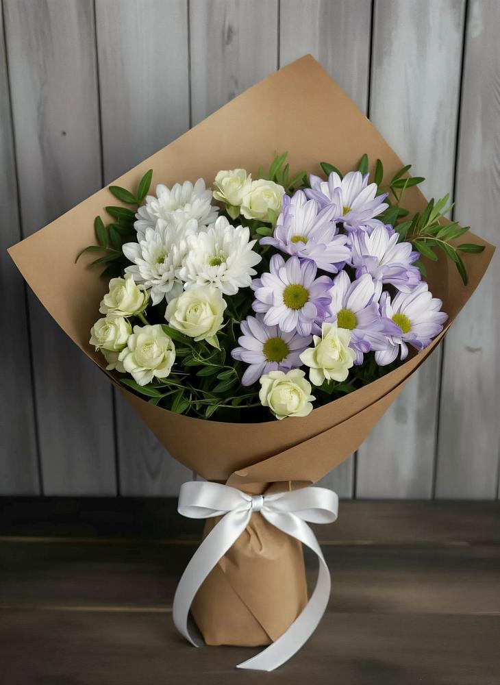 Букет цветов из: Хризантемы и Розы в Верхнеднепровском